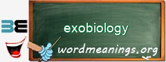 WordMeaning blackboard for exobiology